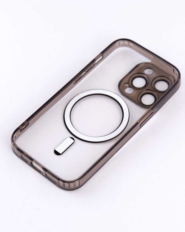 Силиконовый чехол MagSafe SHADE PHONE для iPhone 15 Pro Max черный