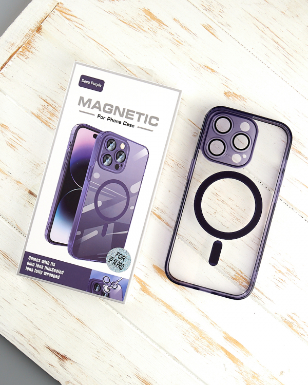 Силиконовый чехол SHADE PHONE с поддержкой MagSafe для iPhone 14 Pro темно-фиолетовый