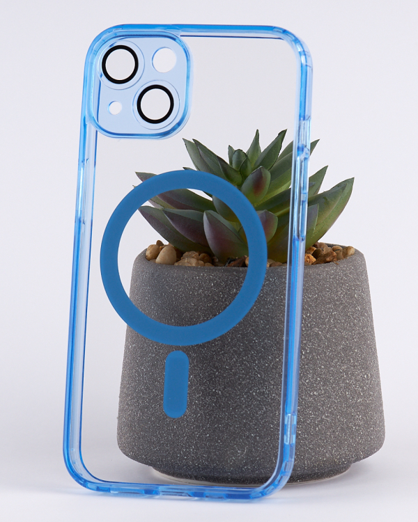 Силиконовый чехол MagSafe SHADE PHONE для iPhone 14 синий