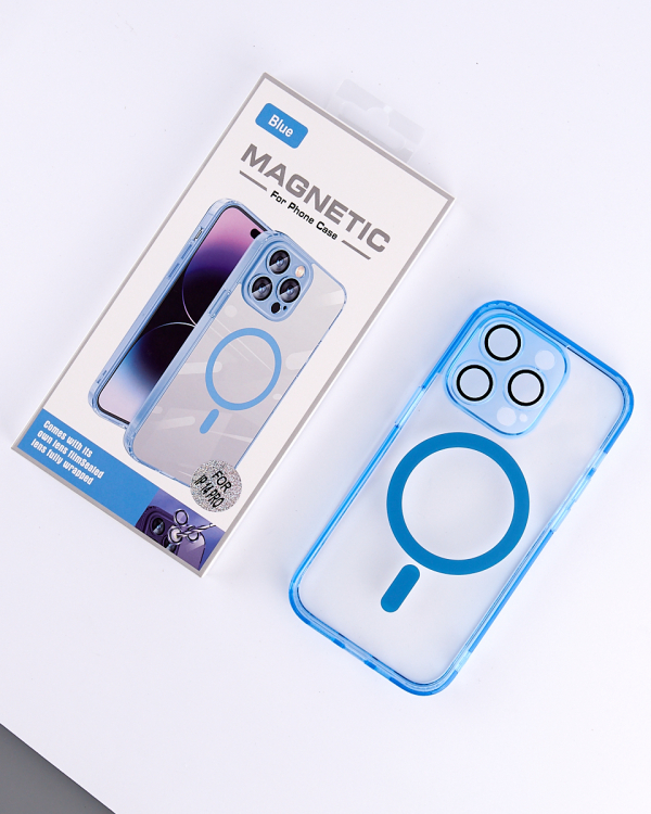 Силиконовый чехол SHADE PHONE с поддержкой MagSafe для iPhone 14 Pro синий