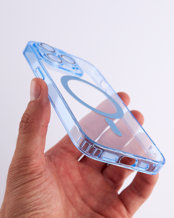 Силиконовый чехол SHADE PHONE с поддержкой MagSafe для iPhone 14 Pro Max синий