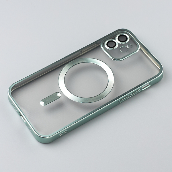 Силиконовый чехол MagSafe SHINING MATTE для iPhone 12 mint