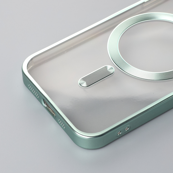 Силиконовый чехол MagSafe SHINING MATTE для iPhone 12 mint