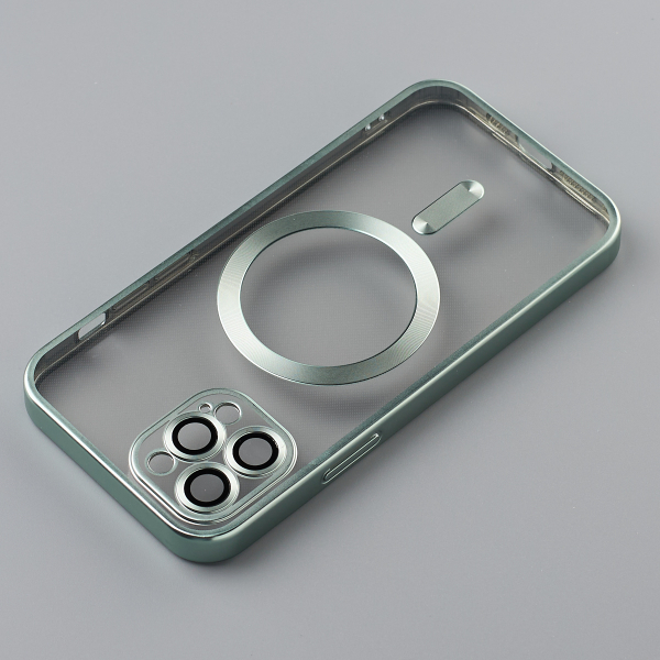Силиконовый чехол MagSafe SHINING MATTE для iPhone 12 Pro mint