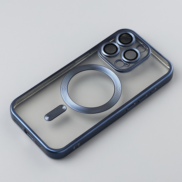 Силиконовый чехол MagSafe SHINING MATTE для iPhone 12 Pro blue titanium