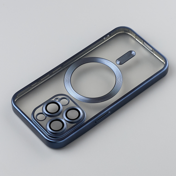 Силиконовый чехол MagSafe SHINING MATTE для iPhone 12 Pro blue titanium