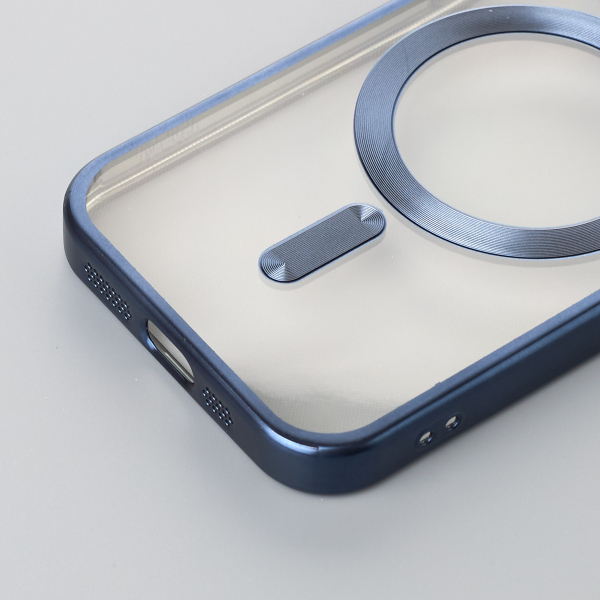 Силиконовый чехол MagSafe SHINING MATTE для iPhone 12 Pro blue titanium