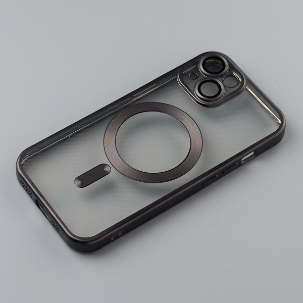 Силиконовый чехол MagSafe SHINING MATTE для iPhone 13 black
