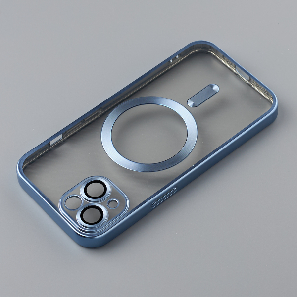 Силиконовый чехол MagSafe SHINING MATTE для iPhone 13 sierra blue