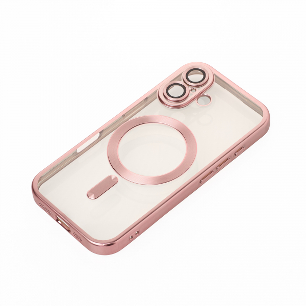Силиконовый чехол MagSafe SHINING MATTE для iPhone 16 pink
