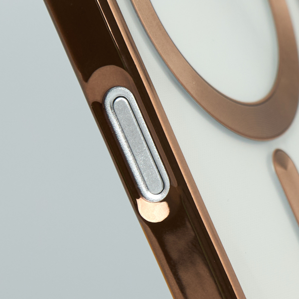 Силиконовый чехол MagSafe SHINING MATTE для iPhone 16 Plus desert titanium