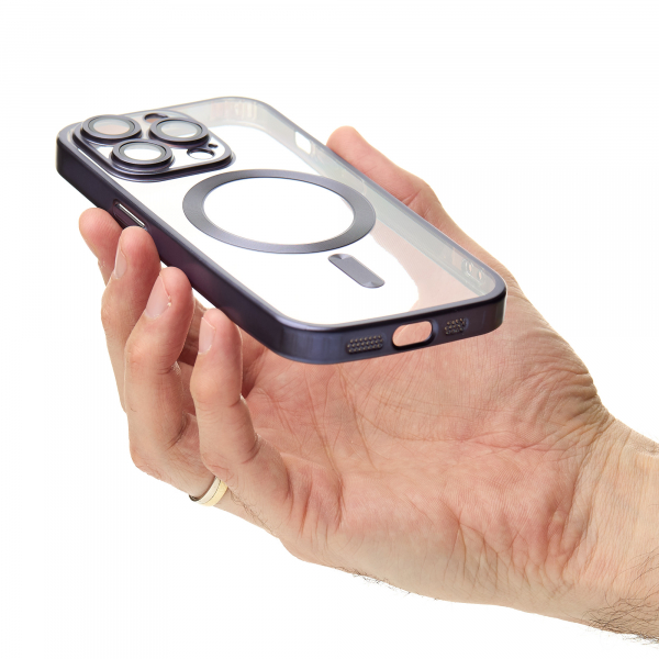 Силиконовый чехол MagSafe SHINING MATTE для iPhone 14 Pro deep purple