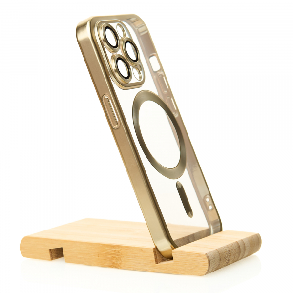 Силиконовый чехол MagSafe SHINING MATTE для iPhone 13 Pro Max gold