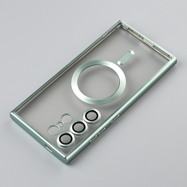 Силиконовый чехол MagSafe SHINING MATTE для Samsung S24 Ultra mint