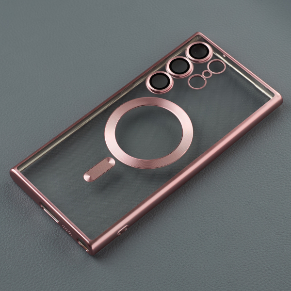Силиконовый чехол MagSafe SHINING MATTE для Samsung S23 Ultra pink