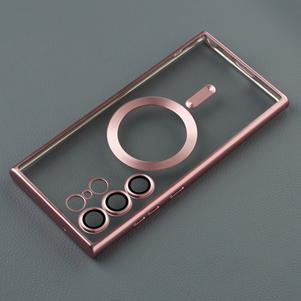 Силиконовый чехол MagSafe SHINING MATTE для Samsung S23 Ultra pink