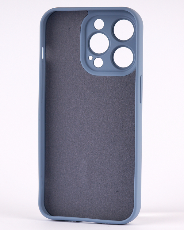 Силиконовый чехол MagSafe SOFT для iPhone 13 Pro Max серо-синий