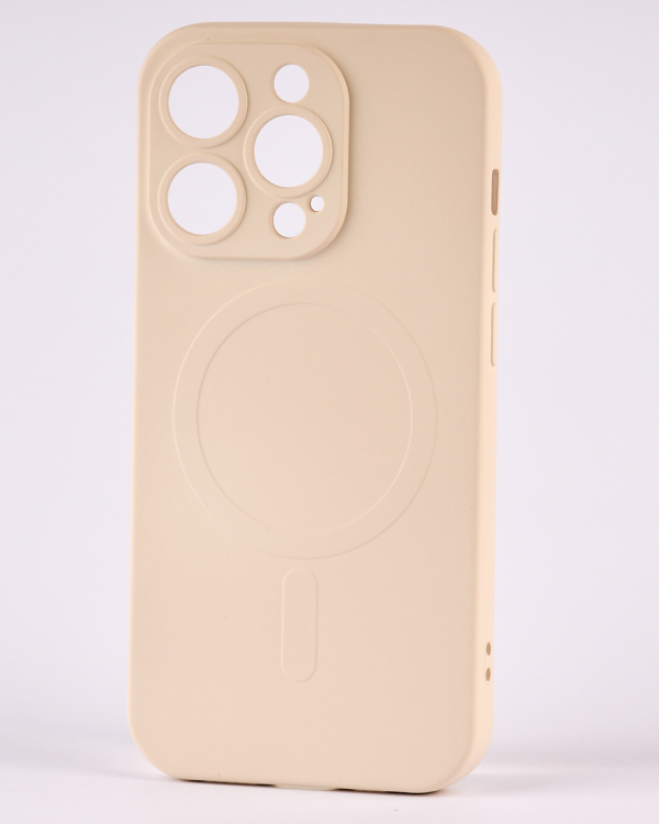 Силиконовый чехол MagSafe SOFT для iPhone 13 Pro Max бежевый