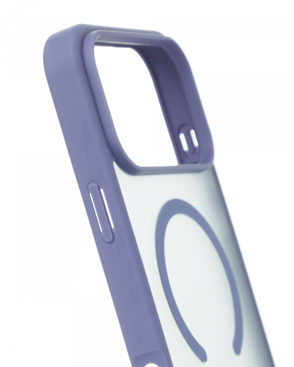 Силиконовый чехол MATTE с поддержкой MagSafe для iPhone 17 Pro Max lavander gray
