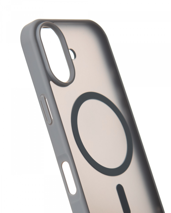 Силиконовый чехол MATTE с поддержкой MagSafe для iPhone 17 titanium black