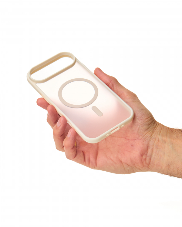 Силиконовый чехол MATTE с поддержкой MagSafe для iPhone 17 AIR antique white