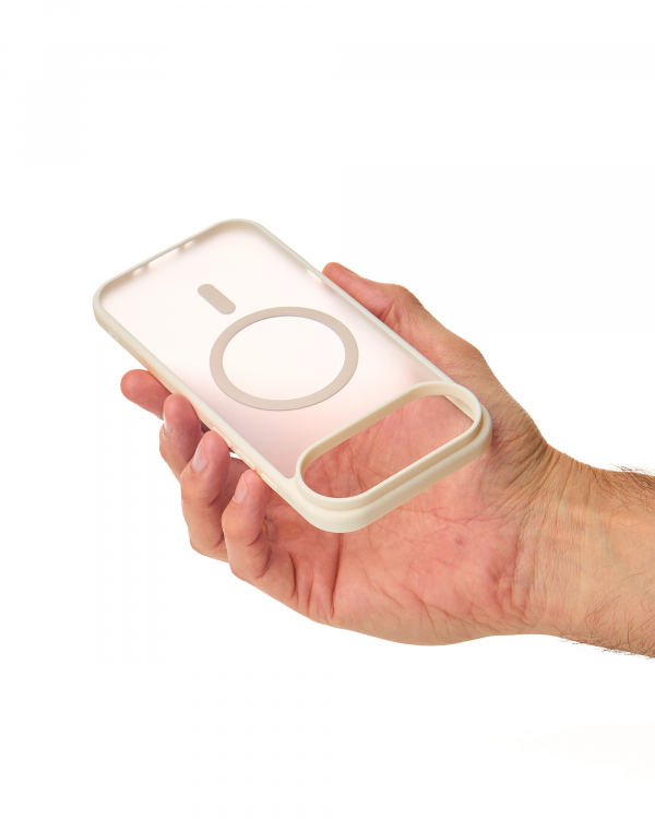 Силиконовый чехол MATTE с поддержкой MagSafe для iPhone 17 AIR antique white