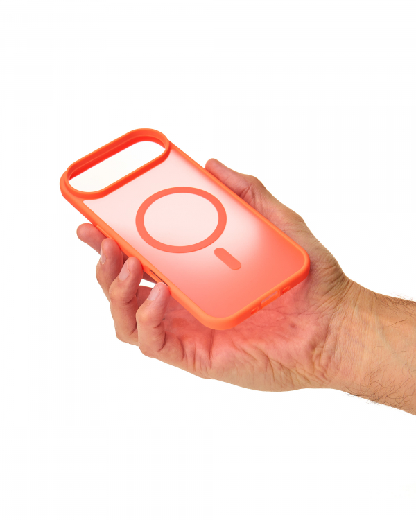 Силиконовый чехол MATTE с поддержкой MagSafe для iPhone 17 AIR orange