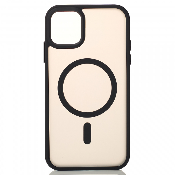 Силиконовый чехол MATTE с поддержкой MagSafe для iPhone 15 classic black