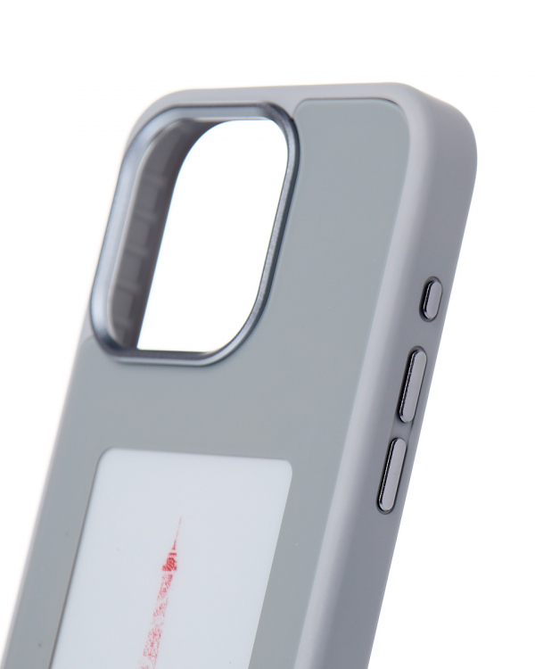 Силиконовый чехол NFC для iPhone 15 Pro серый