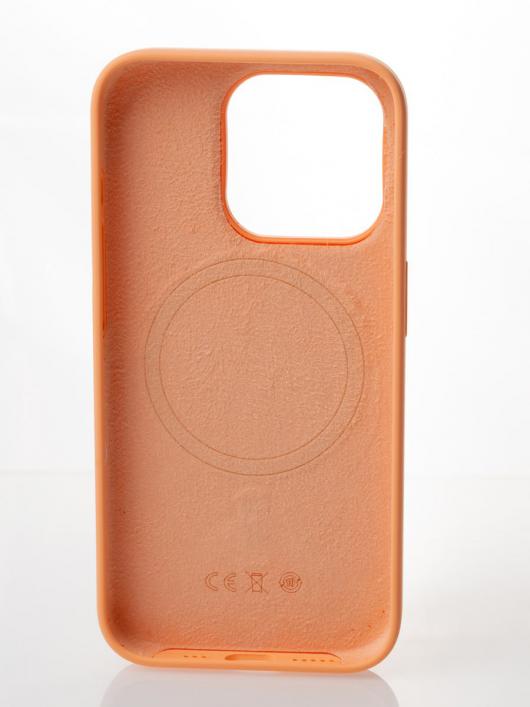 Силиконовый чехол OrigCase "Colors" with MagSafe для iPhone 15 Orange Sorbet