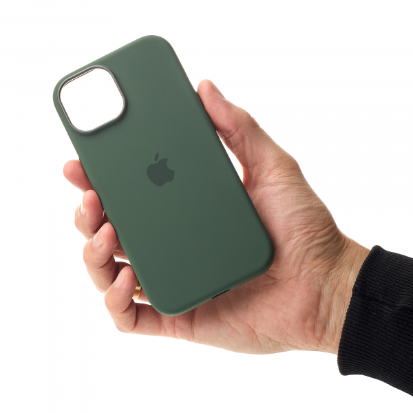 Силиконовый чехол OrigCase "Colors" with MagSafe для iPhone 15 Plus Cypress