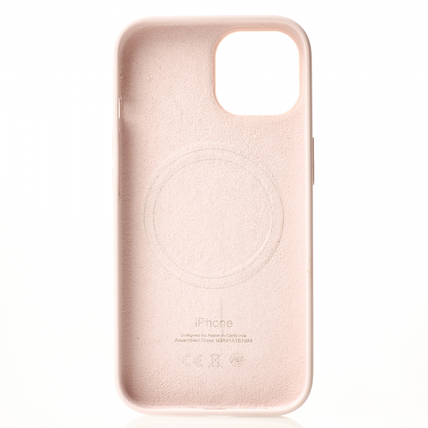 Силиконовый чехол OrigCase "Colors" with MagSafe для iPhone 15 Plus Light Pink