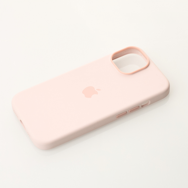 Силиконовый чехол OrigCase "Colors" with MagSafe для iPhone 15 Plus Light Pink