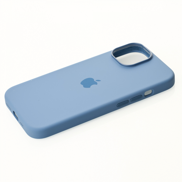 Силиконовый чехол OrigCase "Colors" with MagSafe для iPhone 15 Plus Winter Blue