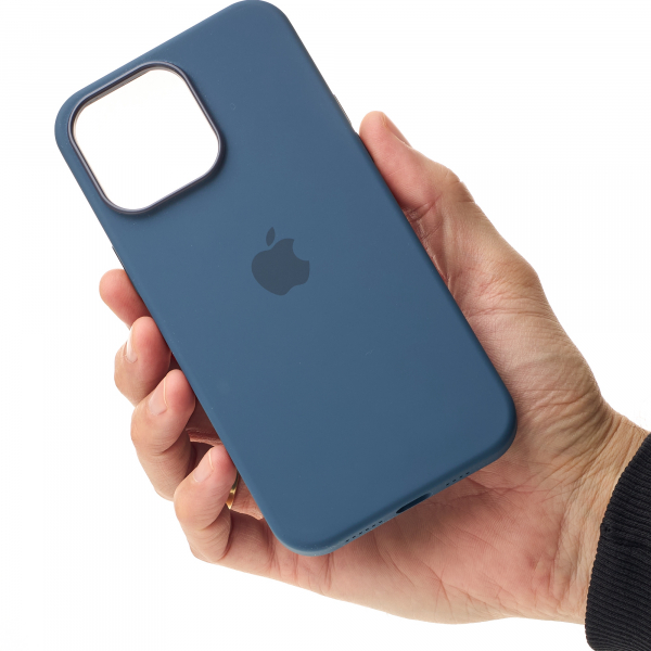 Силиконовый чехол OrigCase "Colors" with MagSafe для iPhone 14 Pro Storm Blue