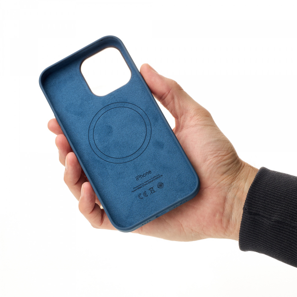 Силиконовый чехол OrigCase "Colors" with MagSafe для iPhone 14 Pro Storm Blue
