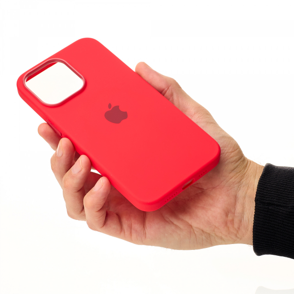 Силиконовый чехол OrigCase "Colors" with MagSafe для iPhone 14 Pro Red