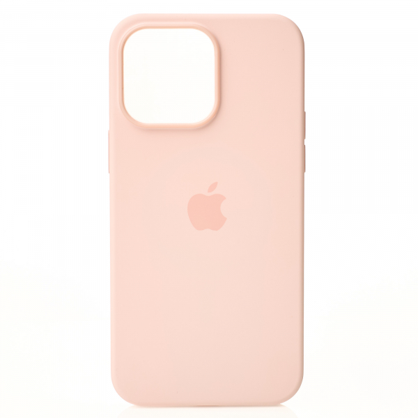 Силиконовый чехол OrigCase "Colors" with MagSafe для iPhone 14 Pro Chalk Pink