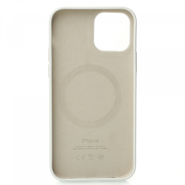 Силиконовый чехол OrigCase "Colors" with MagSafe для iPhone 12 / iPhone 12 Pro White
