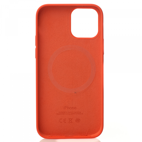 Силиконовый чехол OrigCase "Colors" with MagSafe для iPhone 12 Pro Max Electric Orange
