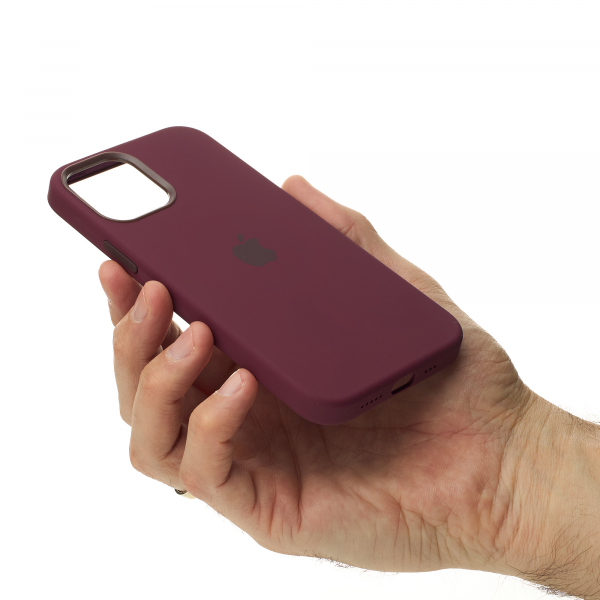 Силиконовый чехол OrigCase "Colors" with MagSafe для iPhone 12 Pro Max Plum