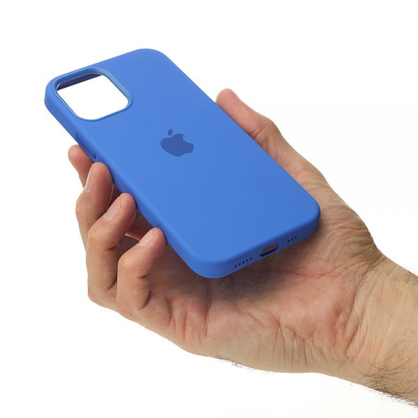 Силиконовый чехол OrigCase "Colors" with MagSafe для iPhone 12 Pro Max Capri Blue
