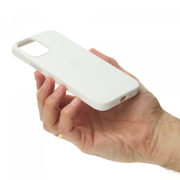 Силиконовый чехол OrigCase "Colors" with MagSafe для iPhone 12 Pro Max White