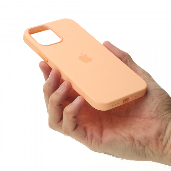 Силиконовый чехол OrigCase "Colors" with MagSafe для iPhone 12 Pro Max Cantaloupe