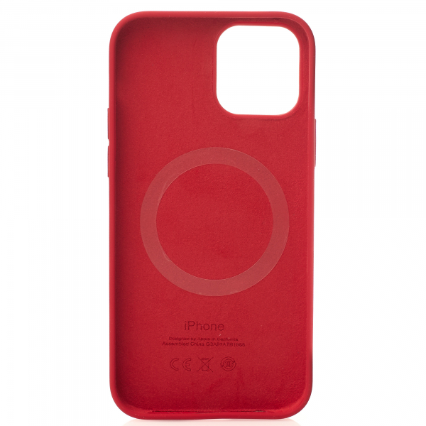 Силиконовый чехол OrigCase "Colors" with MagSafe для iPhone 12 Pro Max Red