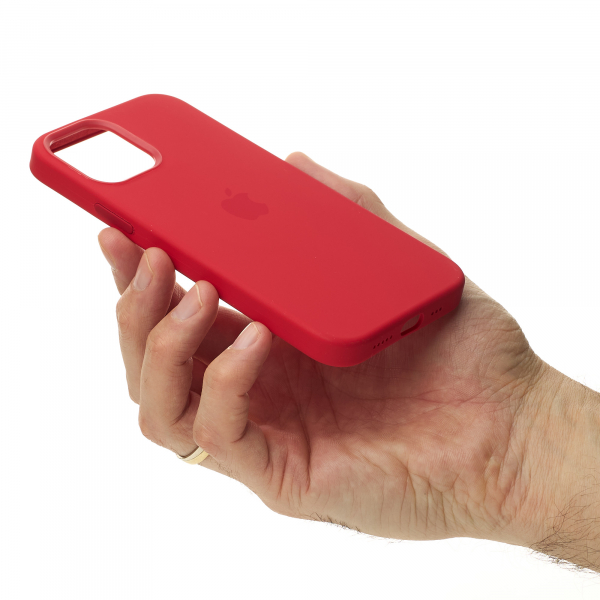 Силиконовый чехол OrigCase "Colors" with MagSafe для iPhone 12 Pro Max Red
