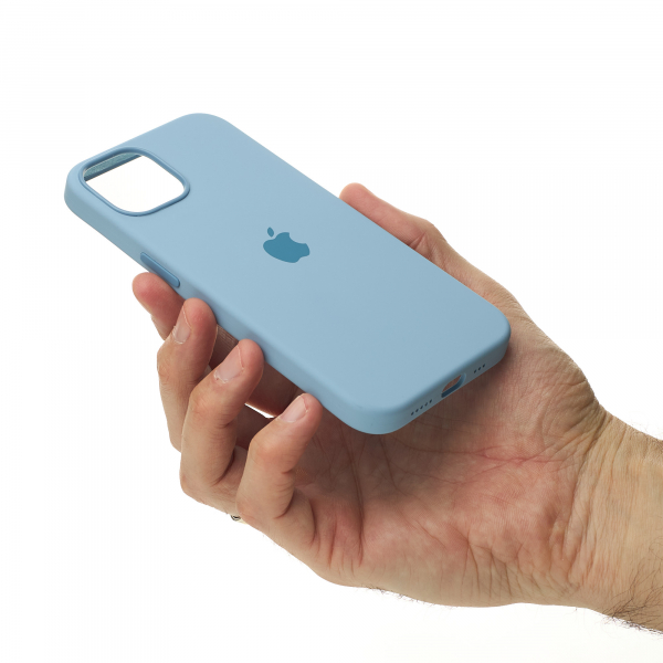Силиконовый чехол OrigCase "Colors" with MagSafe для iPhone 13 Blue Fog