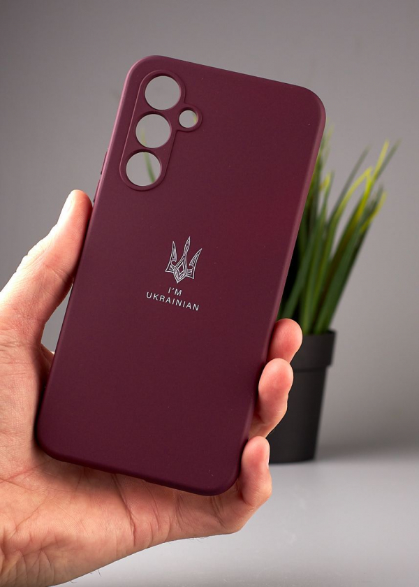 Силиконовый чехол Original pack SOFT для Samsung A54 5G (ТРИЗУБ) бордовый