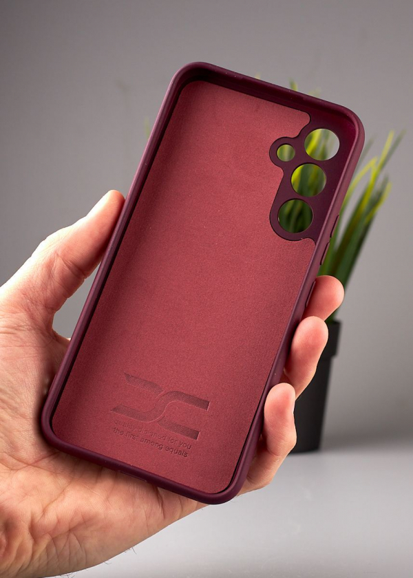 Силиконовый чехол Original pack SOFT для Samsung A54 5G (ТРИЗУБ) бордовый