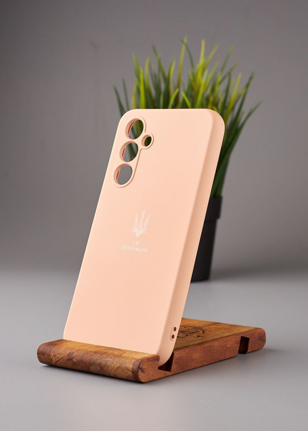 Силиконовый чехол Original pack SOFT для Samsung A54 5G (ТРИЗУБ) пудра